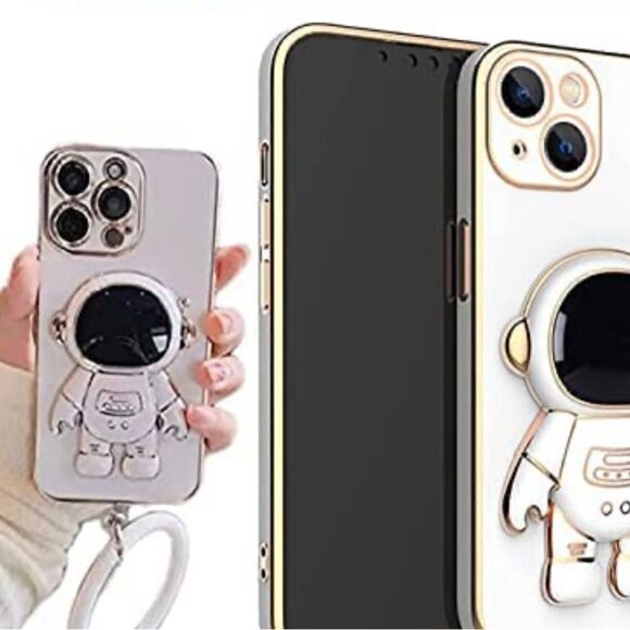 New 13 ProMax Silicone Phone Case w/3D Astronaut Touch Feature + Phone Stand - Picture 6 of 10